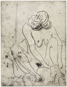 Niña secándose / Dos mujeres bañándose de Ernst Ludwig Kirchner