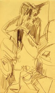Desnudo peinándose de Ernst Ludwig Kirchner
