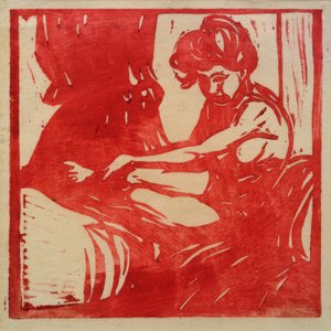 Desnudo sentado de una niña de Ernst Ludwig Kirchner