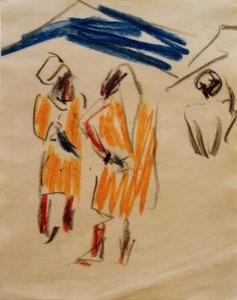 Boceto de dos marroquíes de Ernst Ludwig Kirchner