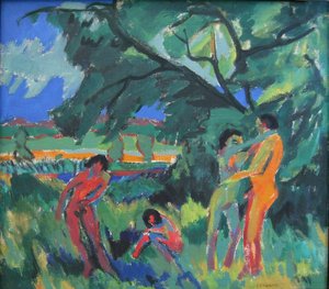 Personas Desnudas Jugando de Ernst Ludwig Kirchner