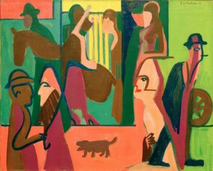 Calle al anochecer de Ernst Ludwig Kirchner
