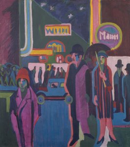 Escena nocturna en la calle de Ernst Ludwig Kirchner