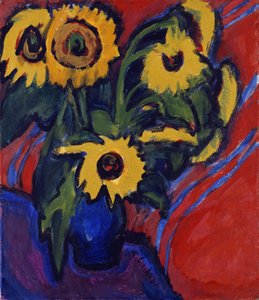 Girasoles, 1909-18 de Ernst Ludwig Kirchner