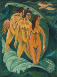 Tres bañistas, 1913 de Ernst Ludwig Kirchner