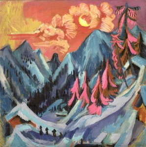 Paisaje Invernal a la Luz de la Luna, 1919 de Ernst Ludwig Kirchner