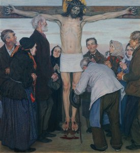 He aquí, Jesús tiene la mano