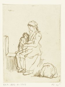 Madre con niño en su regazo de Ernst Willem Jan Bagelaar