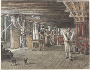 Interior de la fábrica de azúcar de Vom Rath