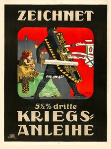 ¡Suscríbete al tercer préstamo de guerra!, 1915 de Erwin Puchinger