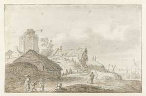 Pueblo costero de Esaias van de Velde