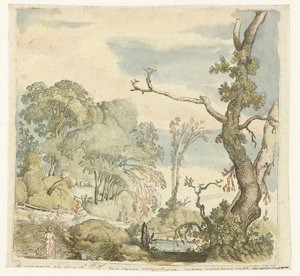 paisaje con arboles