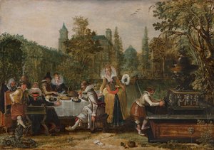 Compañía alegre en un parque de Esaias van de Velde