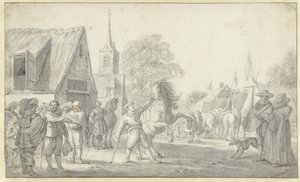 Mercado de caballos de Esaias van de Velde