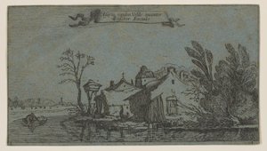 Granja a la derecha de un río de Esaias van den Velde I
