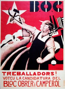Cartel electoral para Bloc Obrer i Camperol (BLOC) de Estenka Estenka