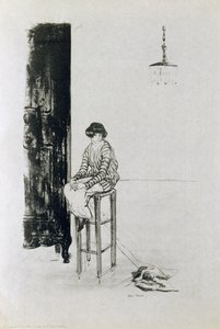 Una dama y su tejido de Ethel Gabain