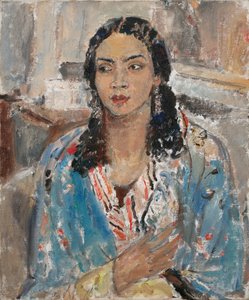La chaqueta azul (óleo sobre lienzo) de Ethel Walker