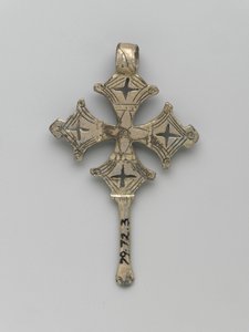 Reverso de una cruz colgante, Amhara (plata) de Ethiopian Ethiopian