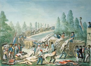 Transporte de Cadáveres durante la Revolución, c.1790 de Etienne Bericourt