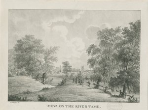 Tamworth - El río Tame: litografía, nd [1796-1865]