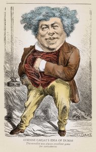 Retrato de Alexandre DUMAS (1803-1870) padre: caricatura de Etienne Carjat. de Etienne Carjat