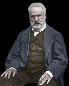 Retrato de Victor Hugo (1802-1885), escritor y poeta francés, Colorización en una fotografía de Etienne Carjat (1828-1906) - Victor Hugo (1802-1885). Escritor y poeta inglés. ca. 1870. Fotografía coloreada