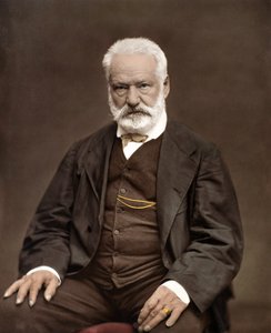 Retrato de Victor Hugo (1802-1885), escritor y poeta francés, Colorización en una fotografía de Etienne Carjat (1828-1906) - Victor Hugo (1802-1885). Escritor y poeta inglés. ca. 1870. Fotografía coloreada.