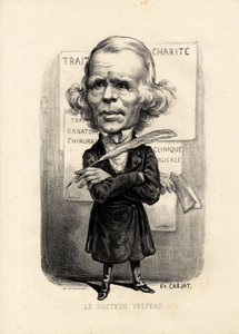 hoja volante - Ilustración de Etienne Carjat: Medicina, salud, Caridad, Anatomía, Carteles - Cirujano, Velpeau Alfred de Etienne Carjat