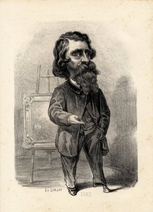 Hoja volante - Ilustración de Etienne Carjat (1826-1906): Arte - Pintores artistas, Diaz Narcisse Diaz de la Peña (1807-1876) de Etienne Carjat