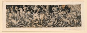 Caza de animales salvajes (friso) de Etienne Delaune