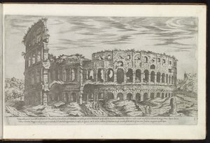 Coliseo de Roma Bouwwerken uit de oudheid (título de la serie) Los vestigios de la antigüedad de Roma recogidos y retratos en perspectiva por Stefano Du Perac Parisino (título de serie sobre objeto)