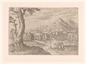 Paisaje con dos jinetes