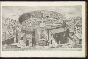 Mausoleo de Augusto con un jardín paisajístico en Roma Edificios antiguos (título de la serie) I vestigi dell