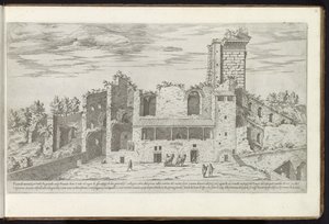 Ruinas op de Quirinaal te Roma Bouwwerken uit de oudheid (título de la serie) Los vestigios de la antigüedad en Roma recogidos y retratados en perspectiva por Stefano Du Perac Parisino (título de serie sobre objeto)