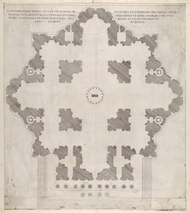 Speculum Romanae Magnificentiae: Plano de San Pedro, 1569 de Etienne Duperac