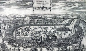Dupérac Fiesta de Testaccio 1554 de Etienne Duperac