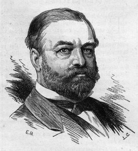 Retrato de Adolphe Cochery (1819 -1900), político francés. Grabado por Bocour en “Le Monde Illustré” n°1287 del 26 de noviembre de Etienne Gabriel Bocourt