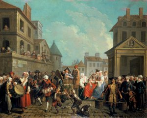 Carnaval en las calles de París, 1757