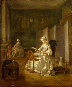 Interior con dos mujeres