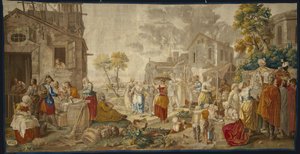 El mercado al aire libre, de Fiestas del pueblo, 1775-89