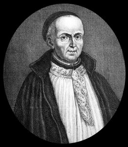 Michel Le Tellier (1643-1719) teólogo francés, jesuita, confesor de Luis XIV, grabado