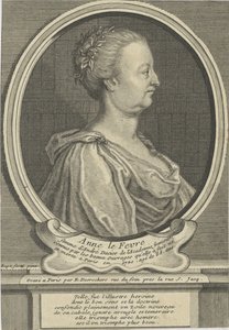 Retrato de Anne Dacier née Le Fèvre 1647-1720, ca. 1720 de Etienne Jehandier Desrochers