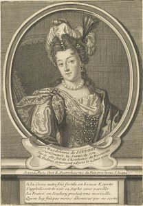 Retrato de Madeleine de Scudéry 1607-1701, c. 1710 de Etienne Jehandier Desrochers