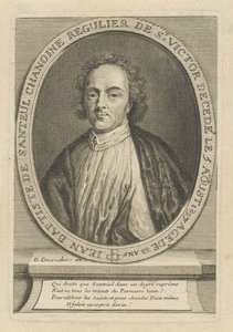 Retrato del poeta Jean-Baptiste de Santeul 1630-1697, alrededor de 1700