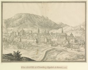 La ciudad de Chambery  Capital de Saboya: Veüe de la Ville de Chambéry Capital de Saboya, en 1618