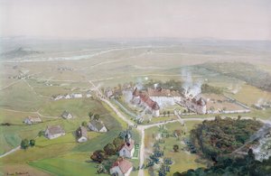 La recuperación del Château de Mondement por el ejército francés el 9 de septiembre de 1914, durante la Primera Batalla del Marne, 1915 de Etienne Prosper Berne Bellecour