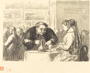 En el buffet de la Exposición de Bellas Artes