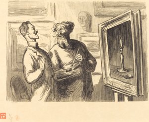 Un Realista siempre encuentra un realista más que lo admira de Etienne after Honoré Daumier