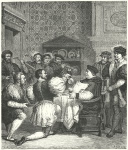 El cardenal Wolsey siendo entretenido en casa de Etienne after Ronjat